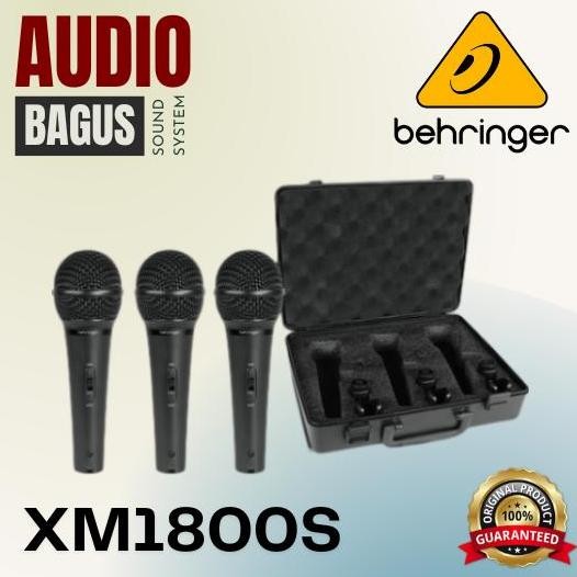 Behringer XM1800S Dynamic Microphone Isi 3 Paket Mic Recording & Vokal