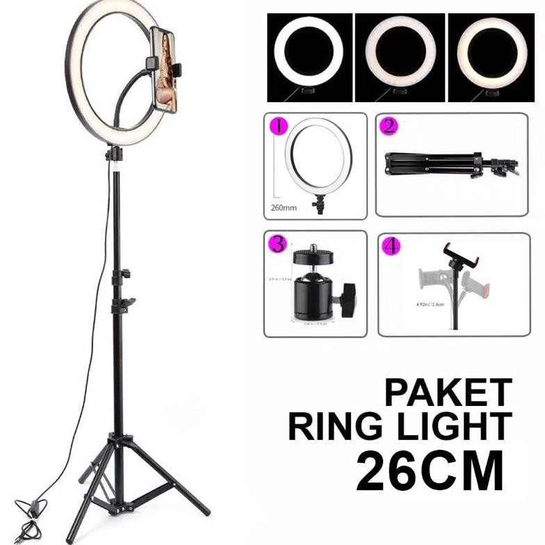 Original Ring Light Tripod Selfie Led Holder Tripod 2.1M Lampu Ringlight Cocok Untuk Live Stremer/ M