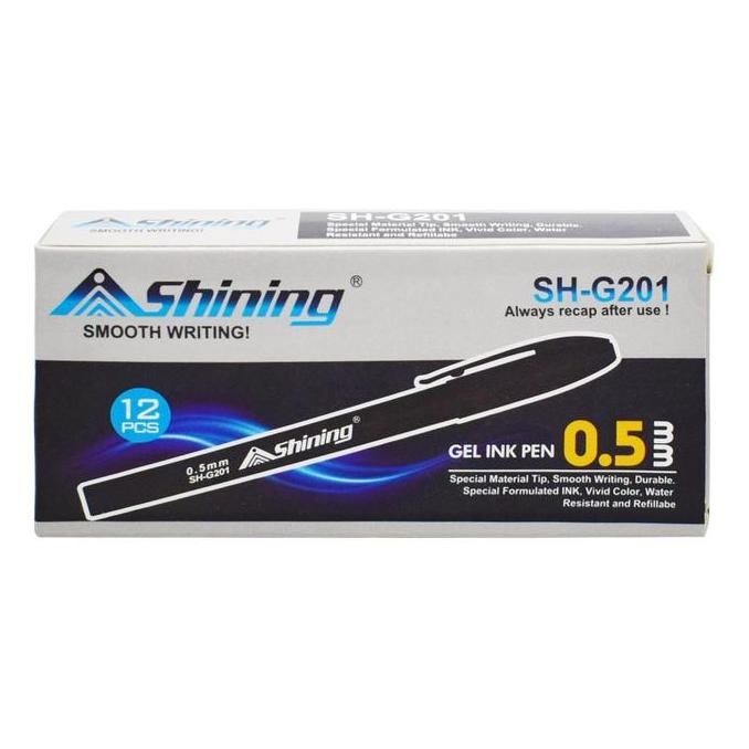 

Shining Gel Ink Pen Shg-201 1 Gross 12 Lusin 144 Pcs Pulpen Gel New Stok