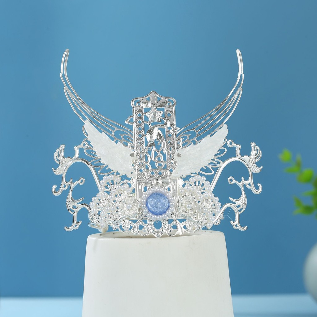 Aksesori Rambut Mahkota Gaya Kuno Retro Hanfu Baru untuk Pria dan Wanita