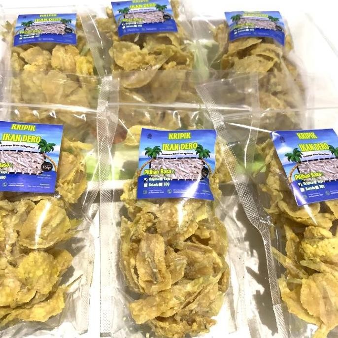 

Kripik Ikan Dero Krispy 100Gr Cemilan Crispy Snack Food Fish Keripik Laut Makanan Pedas