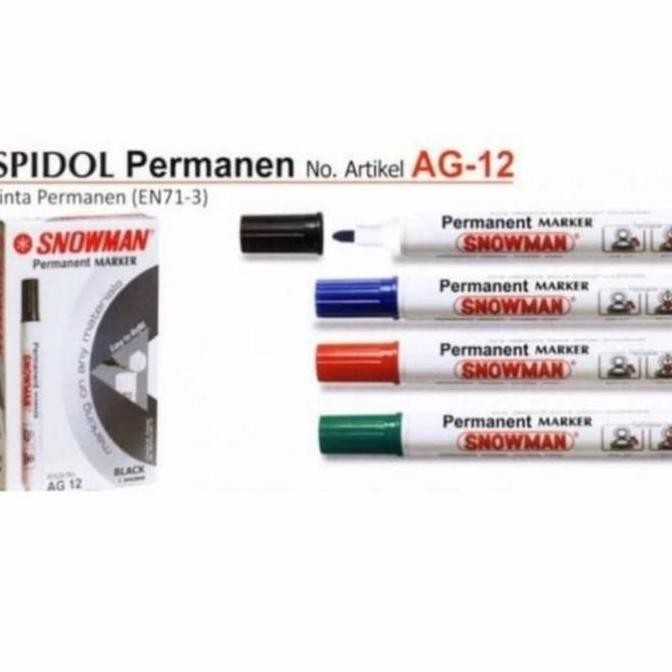 

Spidol Snowman Ag 12 Permanent Sedus (12Pcs) New Stok