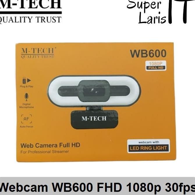 Webcam M-TECH WB600 1080P Full HD Web Camera with Microphone Original