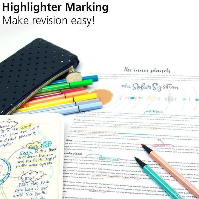 

Stabilo Set 10 - Pen 68 Brown Black Green / Hitam Abu Cokelat New Stok