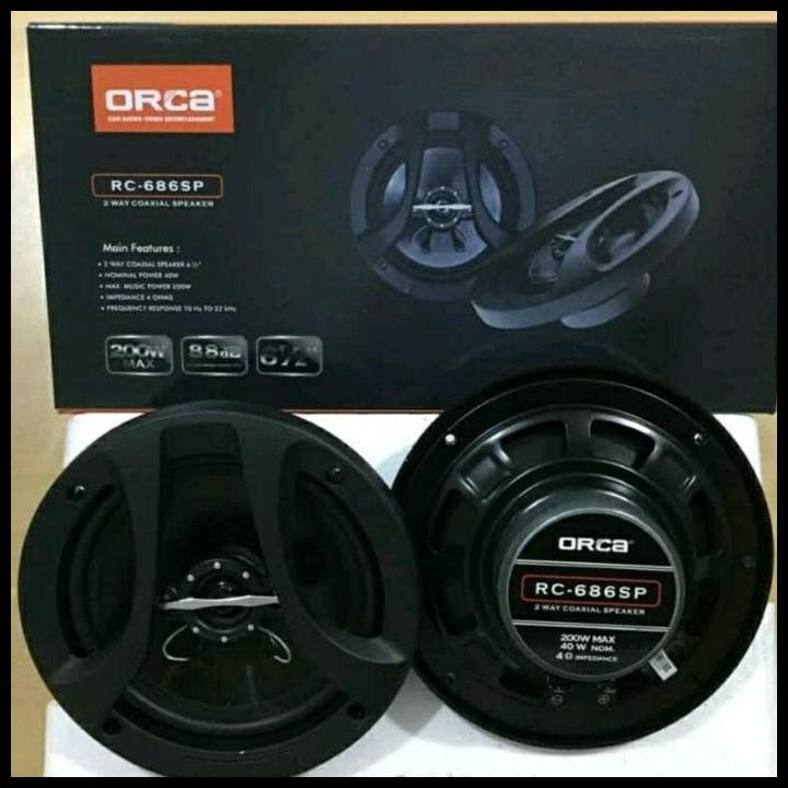 HOT DEAL SPEAKER PINTU / SEPIKER FULL BASS MOBIL ORCA RC 686SP 6 INCH CALYA 
