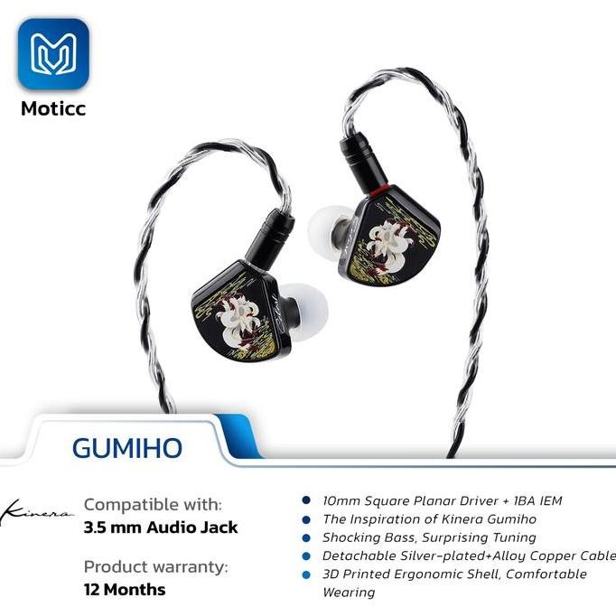 NEW KINERA Celest Gumiho Square Planar Driver + BA In Ear Monitor Earphone