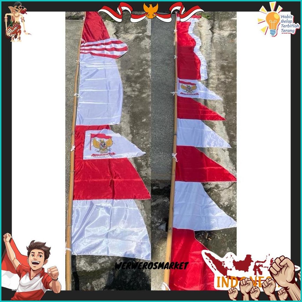 Umbul Umbul Penjor Panjang 4 Meter Bisa Cod