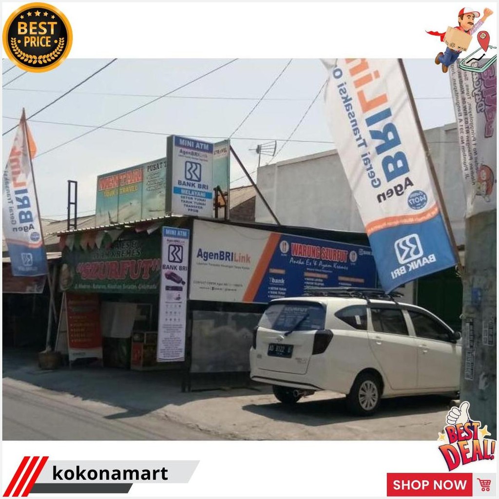 Umbul-Umbul Agen Brilink Ukuran : 60 X 300 Cm Terlaris