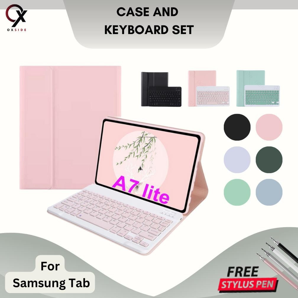 (NEW MODEL) Wireless Keyboard Case Samsung Tab A9 8.7" / A9+ A7 Lite A8 10.5" S6 Lite Tab S9 / FE S7