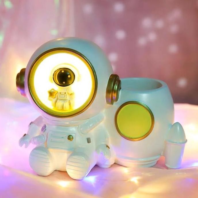 

Panda Home Tempat Pulpen Pensil Dengan Lampu Astronot Rusa Custom Nama New Stok