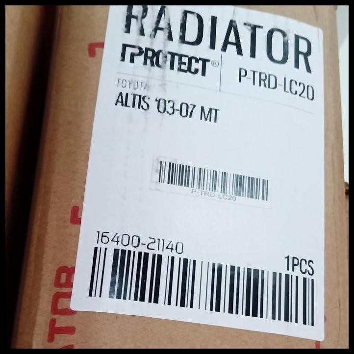 GRATIS ONGKIR RADIATOR TOYOTA ALTIS 2003 MANUAL MT 