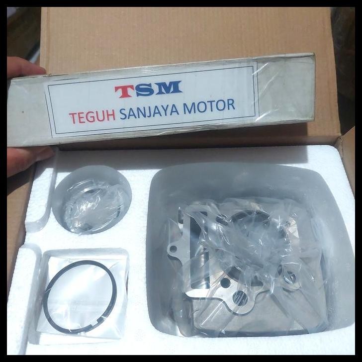 GRATIS ONGKIR PAKET BLOK + SEHER RING PISTON 1121A-09G00-000 SMASH 110 ASLI INDOPARTS 