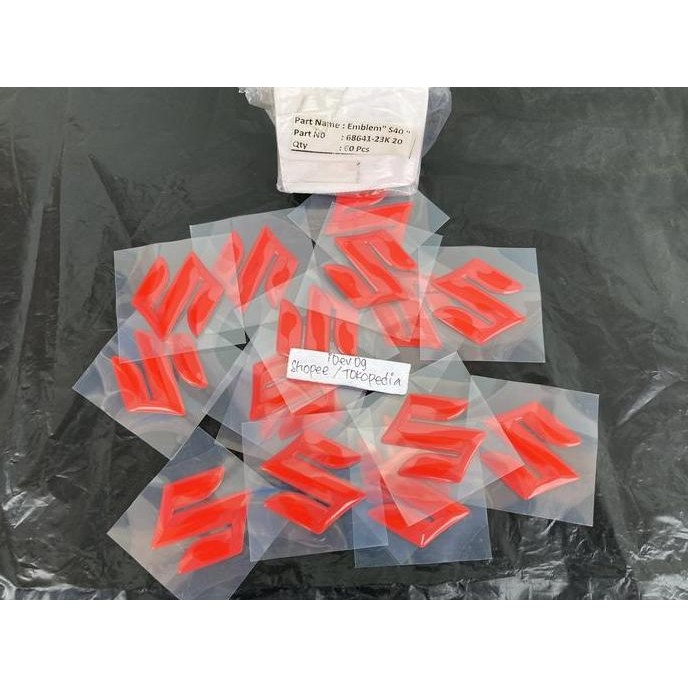 Logo S Merah Sayap GSX Emblem S Merah Fairing Suzuki GSX R S ORI