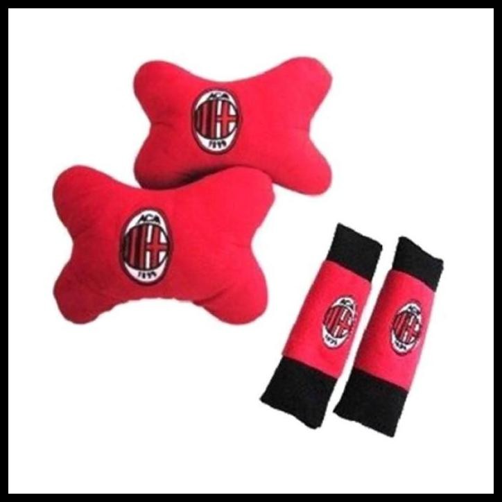 GRATIS ONGKIR BANTAL MOBIL SET 2IN1 AC MILAN ACM HEADREST CAR SET 2 IN 1 
