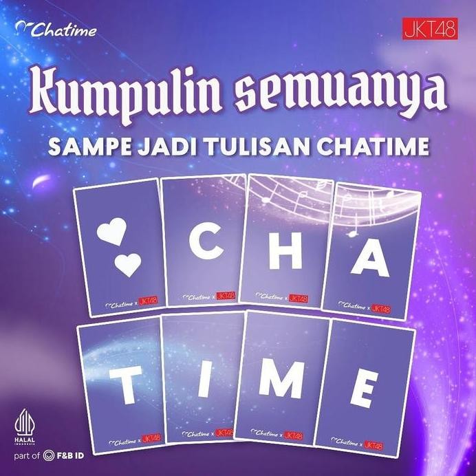 Photocard JKT48 x Chatime Oshi Fiony Marsha Christy Freya Gracia Gita Oniel Muthe Magic Hour