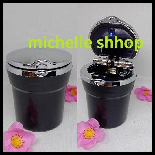 GRATIS ONGKIR ASBAK MOBIL LED /ASBAK ROKOK PORTABLE HITAM HROME PAJERO SPORT 