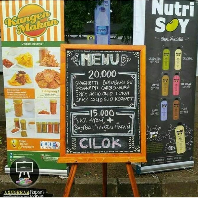 

Papan Tulis Kapur Standing Menu Board Cafe New Stok