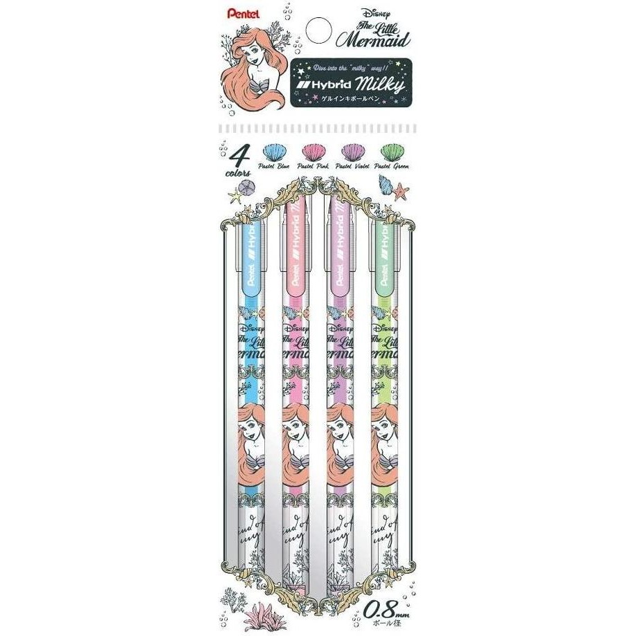 

Pentel Hybrid Milky Dual Metallic Disney Ariel Gel Ink Limited Edition New Stok