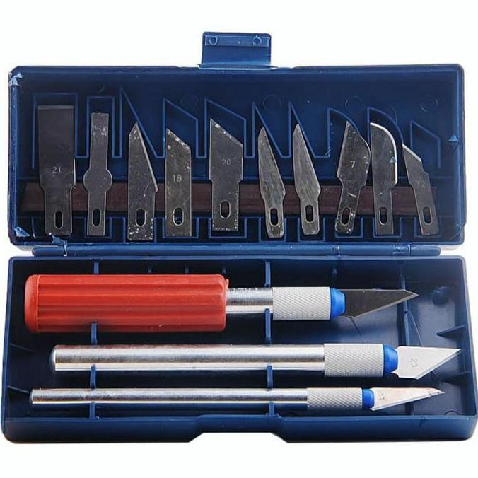 

Pisau Ukir Seni 13 In 1 Crafting Art Knife With 3 Handle