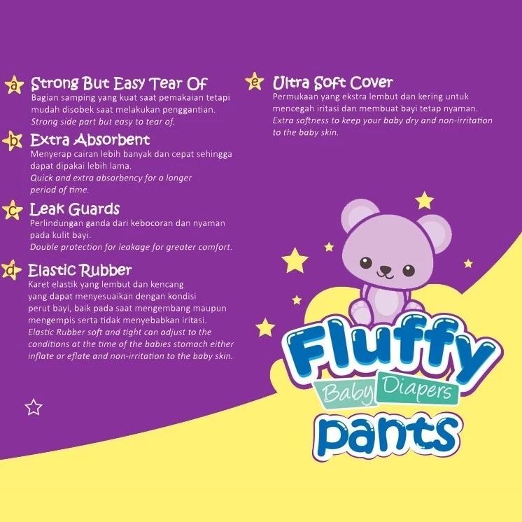 New (6 Ball/8 Ball) Fluffy Baby Pants S40 | M30+2 | L26+2 | Xl26+2 Popok Bayi Tipe Celana - Breathab