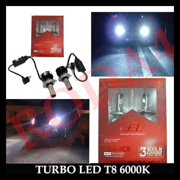 TERBARU BOHLAM HID H4 T8 TURBO LED MACRONE 