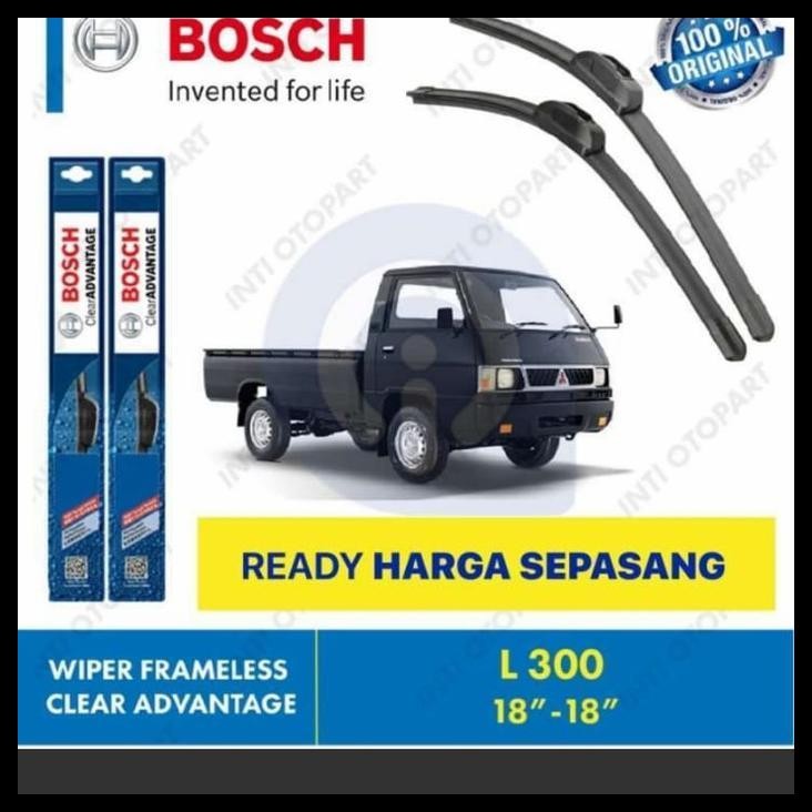 TERBARU BOSCH WIPER DEPAN KACA MOBIL L300 FRAMELESS 18&18 
