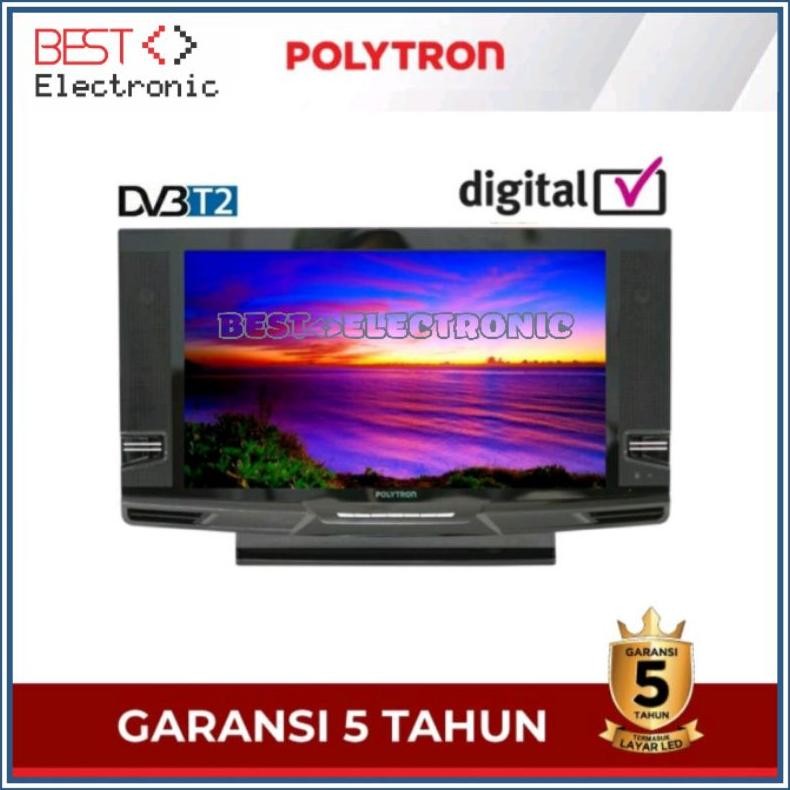 TV DIGITAL Tabung LED TV POLYTRON 24 inch PLD 24V223 USB MOVIE DiM