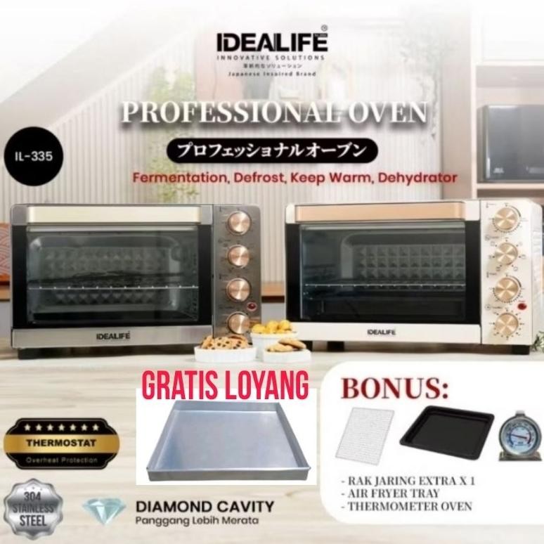 Oven Air Fryer Idealife NEW IL 335 35 Liter Oven Pemanggang Rotiserrie IL-335 Air Fryer Idealife Ove