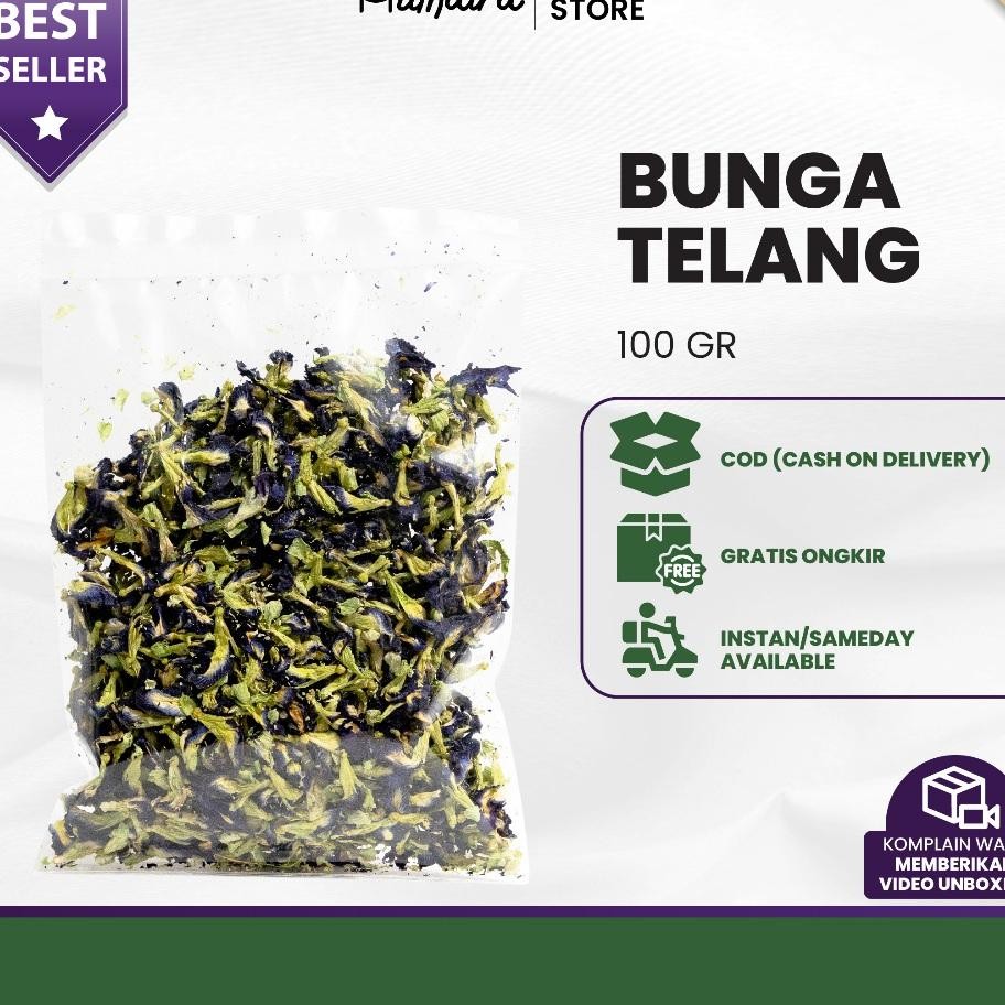 

Teh Bunga Telang Kering 100 Gr Butterfly Pea Tea Seduh Organik