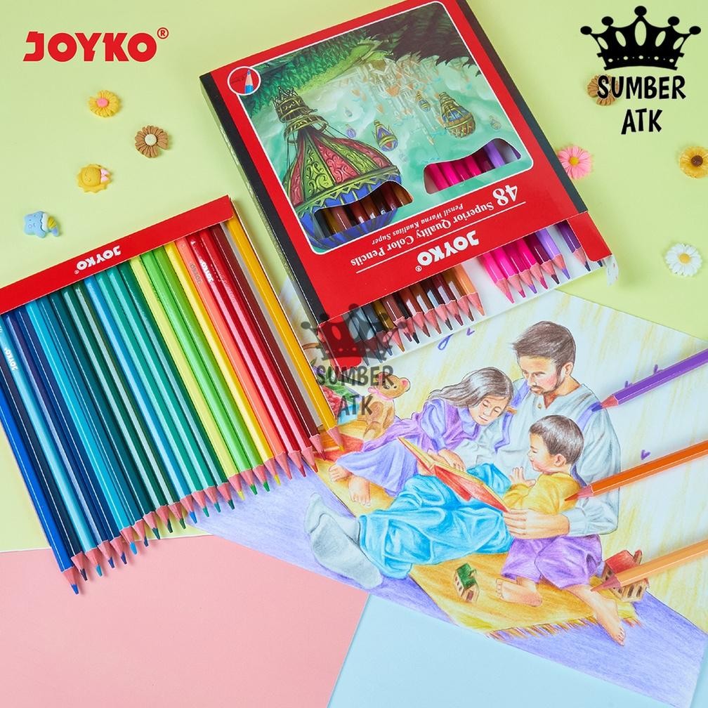 

Iqr-914 Joyko Pensil Warna Superior Quality Color Pencils Hexagonal Grip Cp-100 Cp-101 Cp-0127 Cp-0128 12 , 24 ,36 , 48 Warna Iqr-914