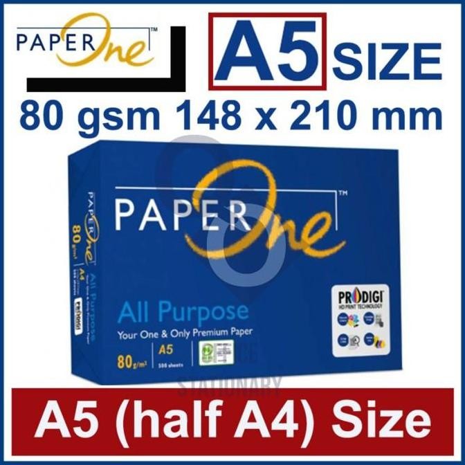 

Kertas Hvs A5 80 Grm Paperone / Paper One Copy Paper 1 Karton
