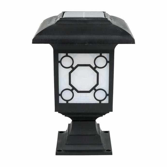 Lampu Taman Pagar Tenaga Surya Solar Panel Lamp Tancap Tiang Garden Terbaru