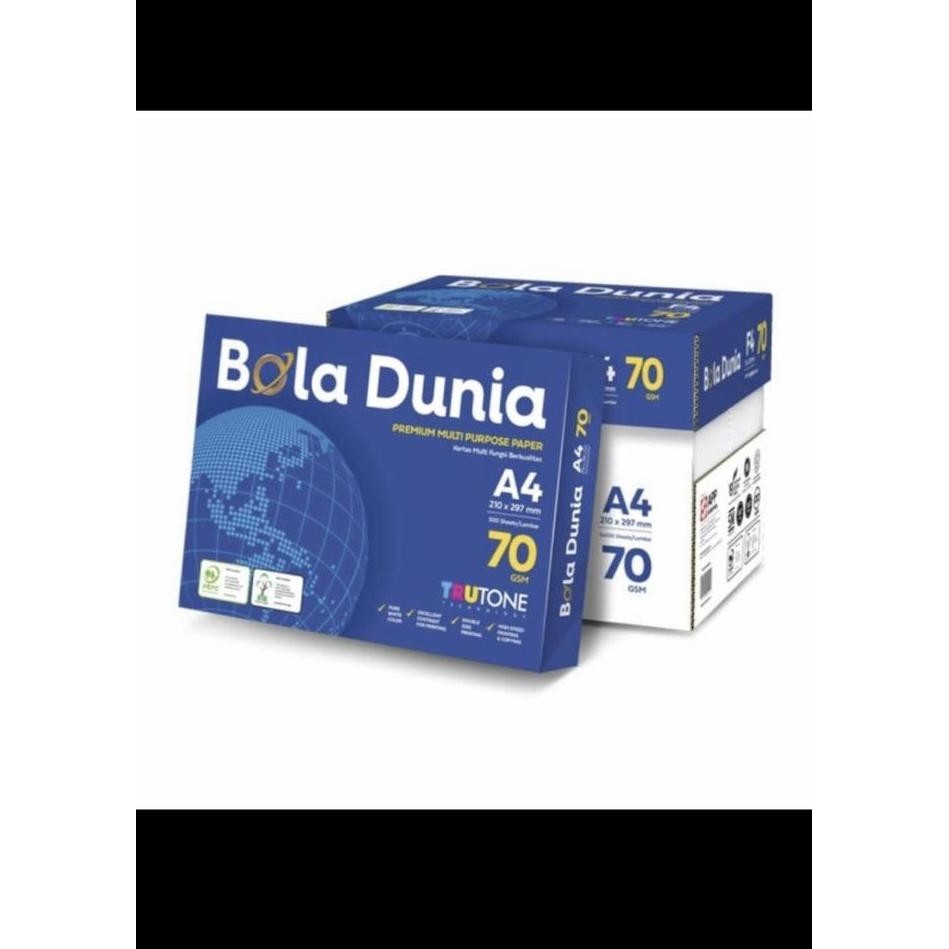

Termurah! Kertas Hvs 70 Gram "Bola Dunia" Size A4 / Box