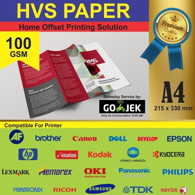 

1000 Lbr Uncoated Woodfree Paper Kertas Hvs A4 100 Gsm