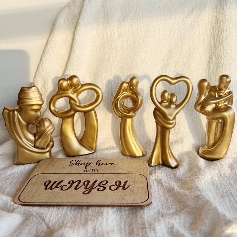 Sierra statue, Patung aesthetic, Pajangan aesthetic, Hiasan meja, patung emas DiM