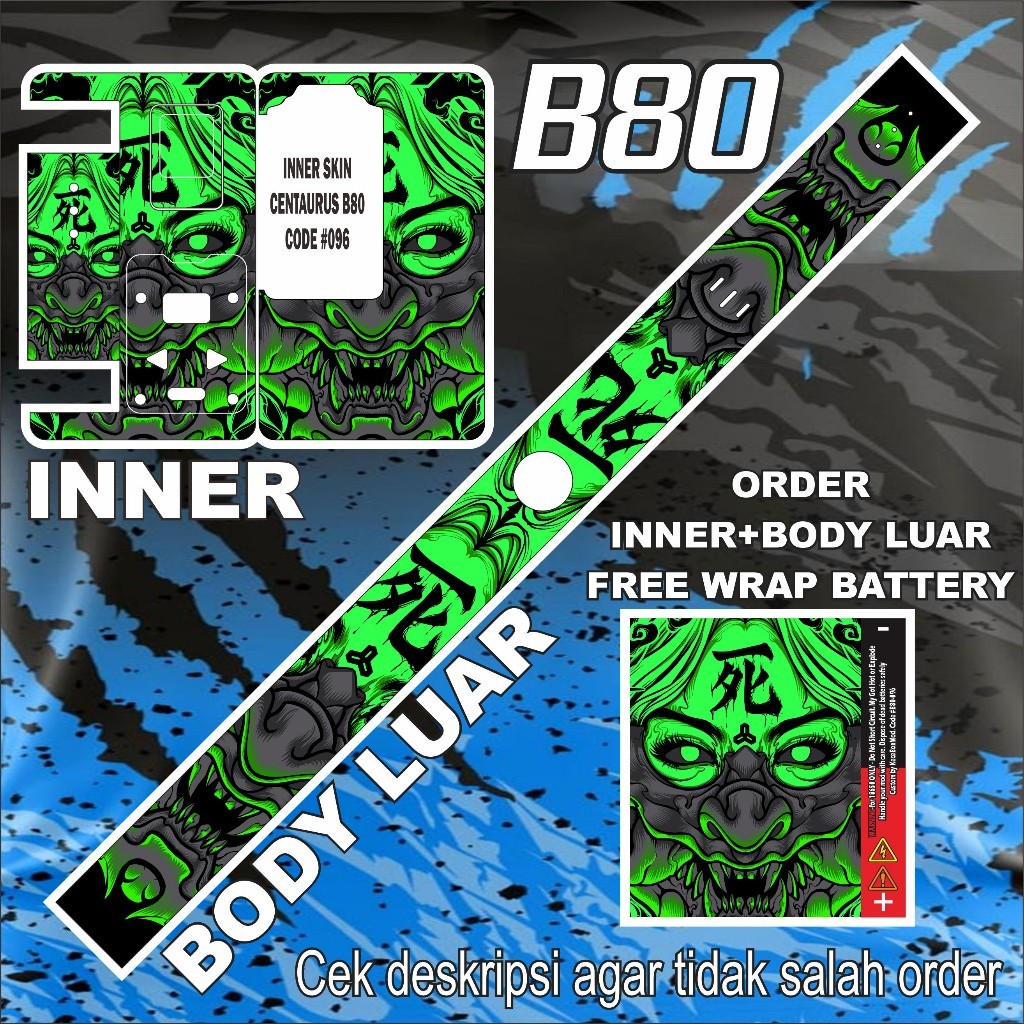 

Get2pcs Stiker B80 96 Garskin Casing Motif Dan Bisa Custom Bayar Ditempat