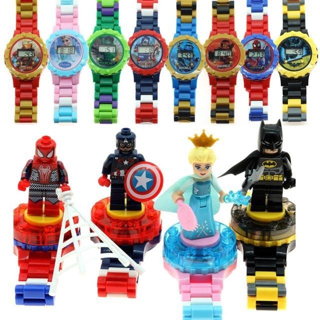 Jam Tangan Anak Bentuk Lego Karakter Cars Mcqueen
