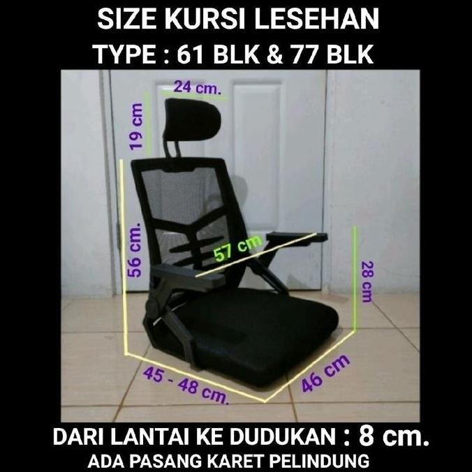 Murah Kursi Lesehan Sandaran Jaring + Headrest