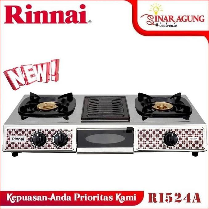 Sale Rinnai Kompor Gas 2 Tungku Dan Pemanggang Ri524A / Ri-524-A