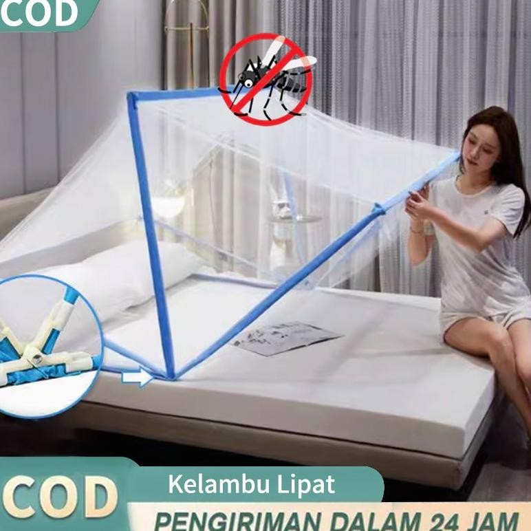 Kelambu Lipat/ Kelambu kotak Anti Nyamuk/ kelambu tidur tebal dan kuat/ Kelambu Kotak Portable