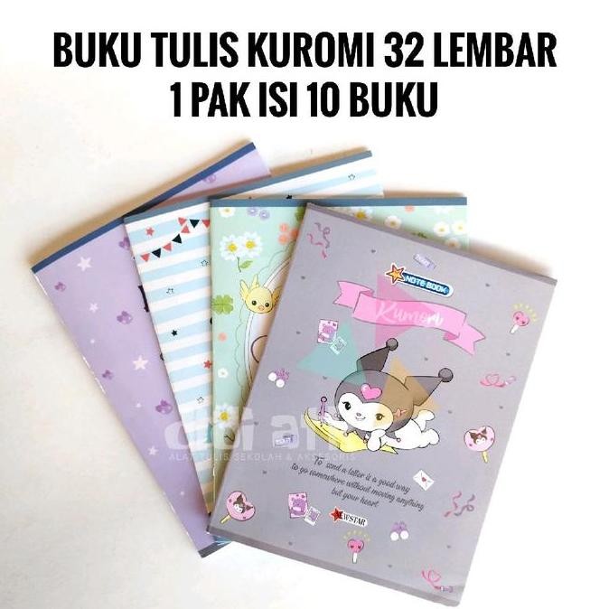 

Buku Tulis New Star SANRIO KUMORI 32 Lembar 1 Pak Isi 10 Pcs - Paper Stationery