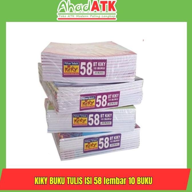 

KIKY BUKU TULIS 58 LEMBAR 1 PACK ISI 10 BUKU / BUKU TULIS SEKOLAH