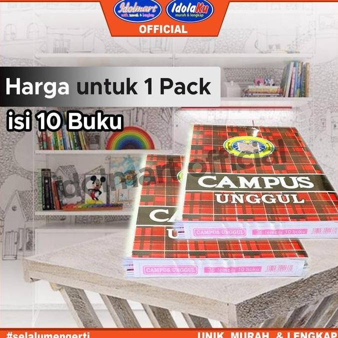 

IDOLMART Buku Tulis Campus Unggul isi 36 Lembar Buku Tulis sekolah Box
