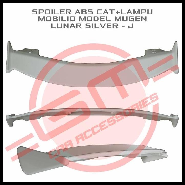 TERBARU SPOILER ABS CAT+LAMPU MOBILIO MUGEN LUNAR SILVER METALLIC - J 