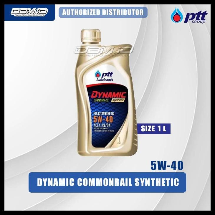 DISKON OLI MOBIL PTT DYNAMIC COMMONRAIL SYNTHETIC DIESEL 5W40 5W-40 1 LITER