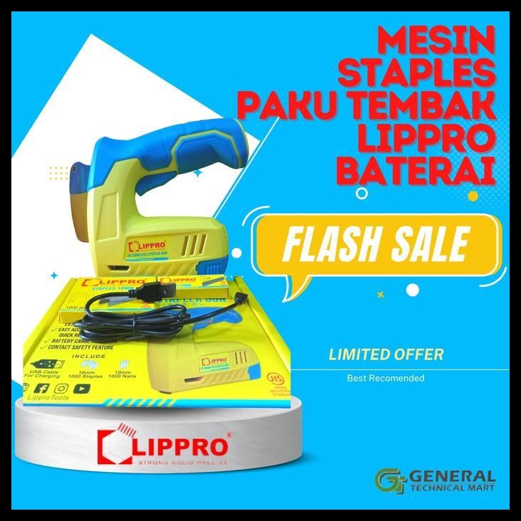 

TERBARU MESIN STAPLES PAKU TEMBAK BATERAI LIPPRO JAPAN CORDLESS GUN 2 IN 1 !!!!!!