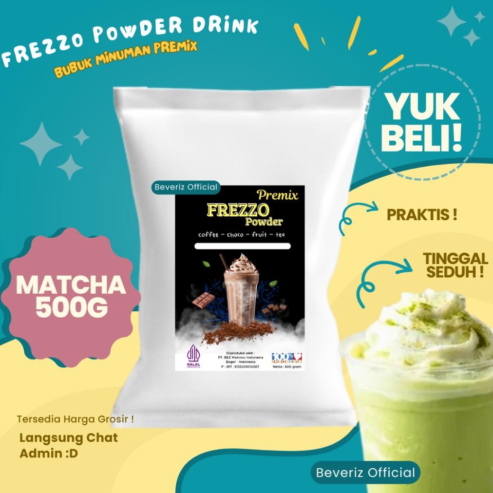 

Murah Beveriz Frezzo Bubuk Minuman Rasa Matcha | Matcha Teh Hijau Boba Powder Drink 500Gram {Bisa Cod} {Tersedia Harga Grosir}