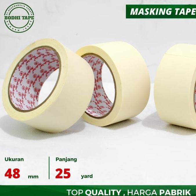 

Promo / Terlaris 6 pcs - LAKBAN KERTAS - MASKING TAPE 48MM X 25YARD TEBAL SEKALI TERMURAH Terbaik