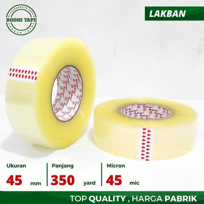 

Promo / Terlaris 6PCS LAKBAN BENING COKLAT BODHI TAPE 45MM X 350YARD JUMBO TERMURAH SUPER REKAT Terbaik