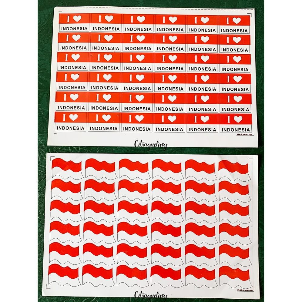 

See-97 Sticker Bendera Pipi Indonesia Hut Dirgahayu Ri Tempelan 17 Agustus Aksesoris Supporter Lomba Grosir